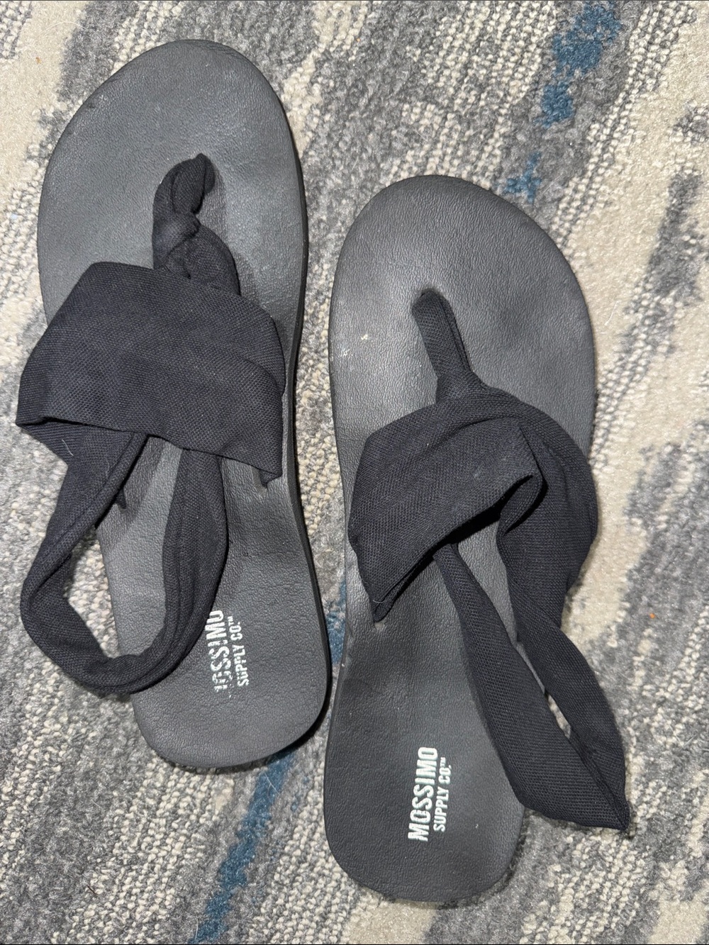 Size 6.5 Mossimo Supply Co. Black Fabric Sandals